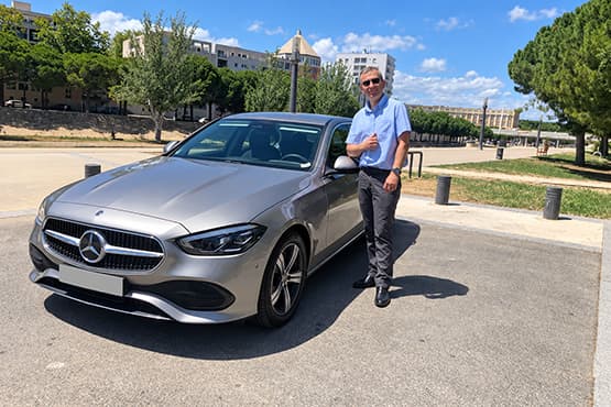 Transport de personnes véhicule VTC à Montpellier en Mercedes
